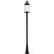 Roundhouse 1 Light 125.25 inch Black Outdoor Post Mounted Fixture