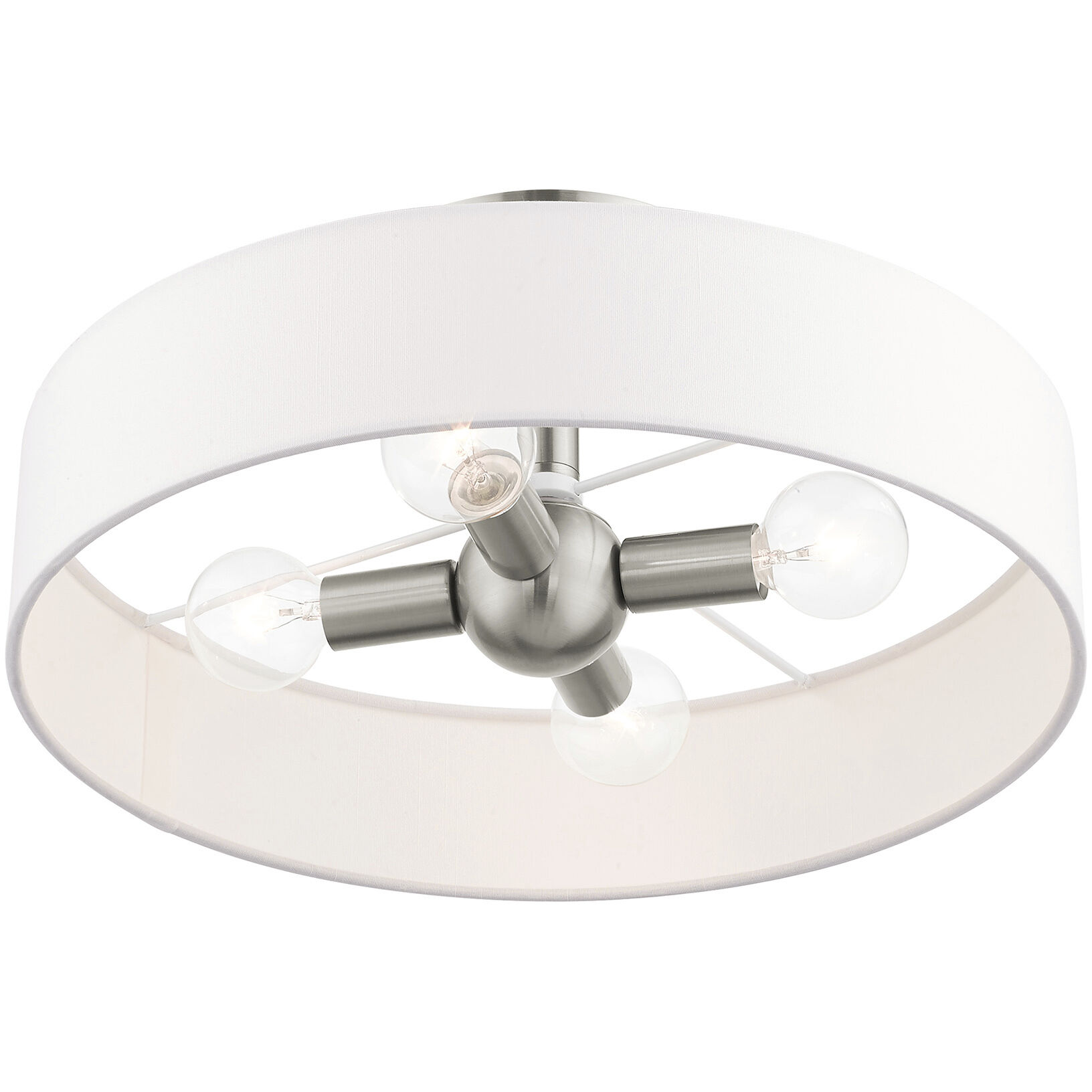 Venlo 4 Light 14 inch Brushed Nickel Semi Flush Ceiling Light