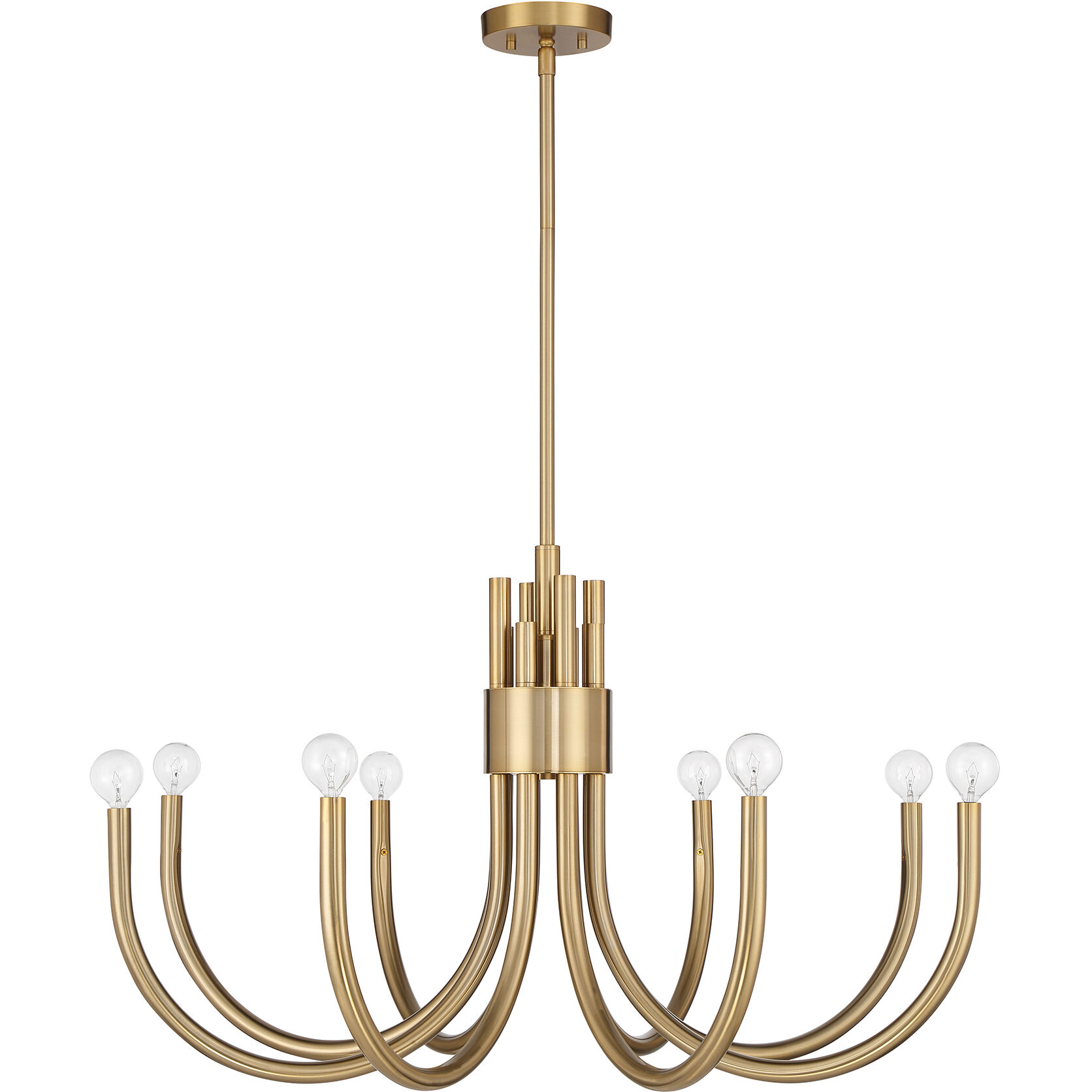 Sorrento 8 Light 34 inch Noble Brass Chandelier Ceiling Light, Essentials