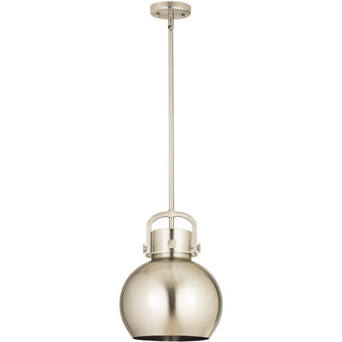 Newton Sphere 1 Light 10 inch Satin Nickel Pendant Ceiling Light