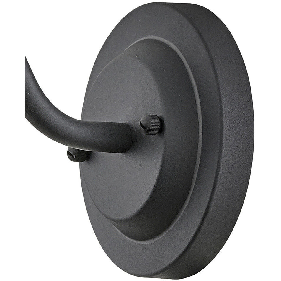 Wallace Outdoor Barn Light in Museum Black with Gloss Black, Gooseneck