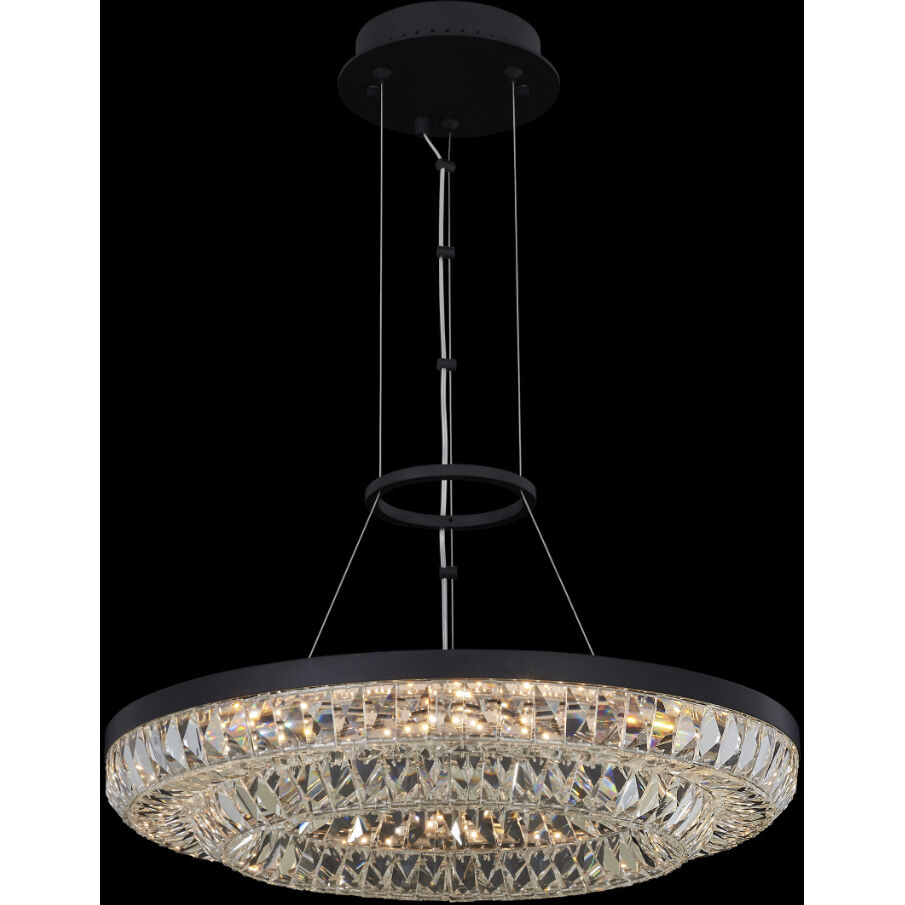 Zaga 20 inch Matte Black Pendant Ceiling Light