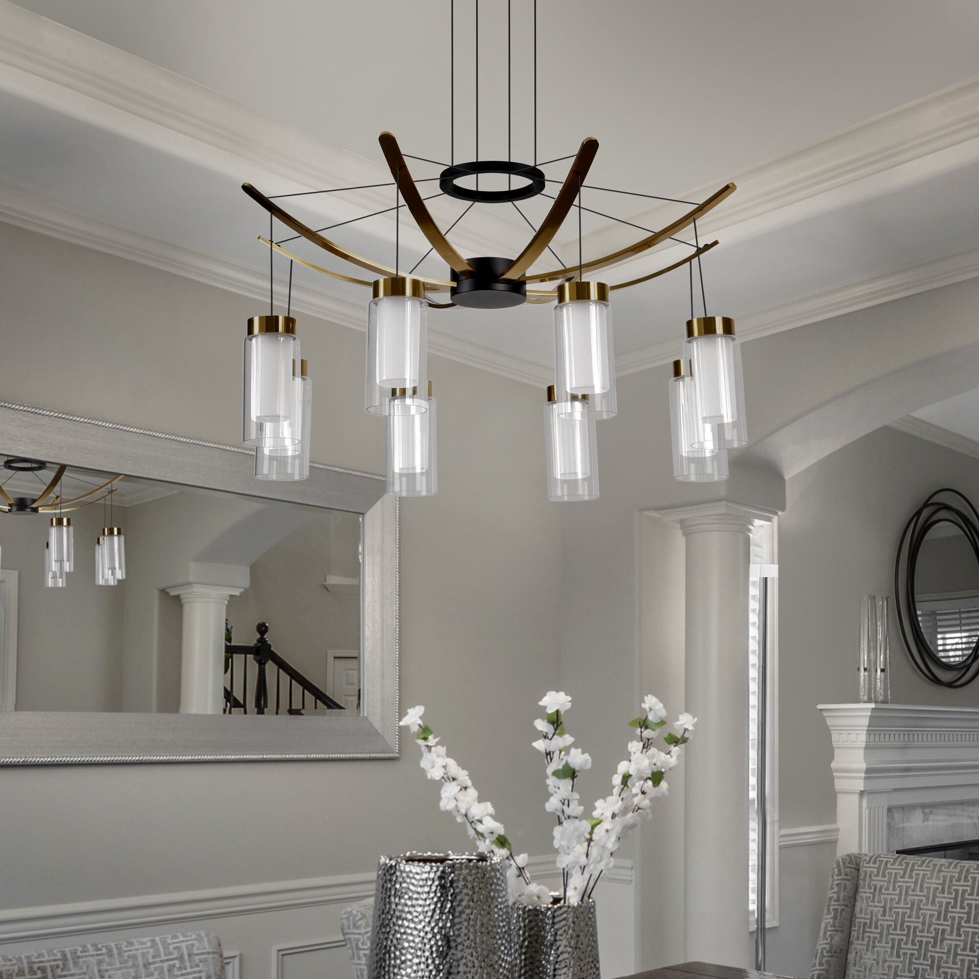 Artisan Collection/GENOA Series 24 inch Black Pendant/Chandelier Ceiling Light