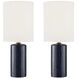 Jackie 19 inch 60.00 watt Navy Blue Table Lamp Portable Light