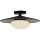 Cruz LED 15 inch Felt - Gray Flush Mount Ceiling Light in Felt Shade