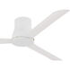 Simple Flush 52 inch Flat White Outdoor Hugger Fan