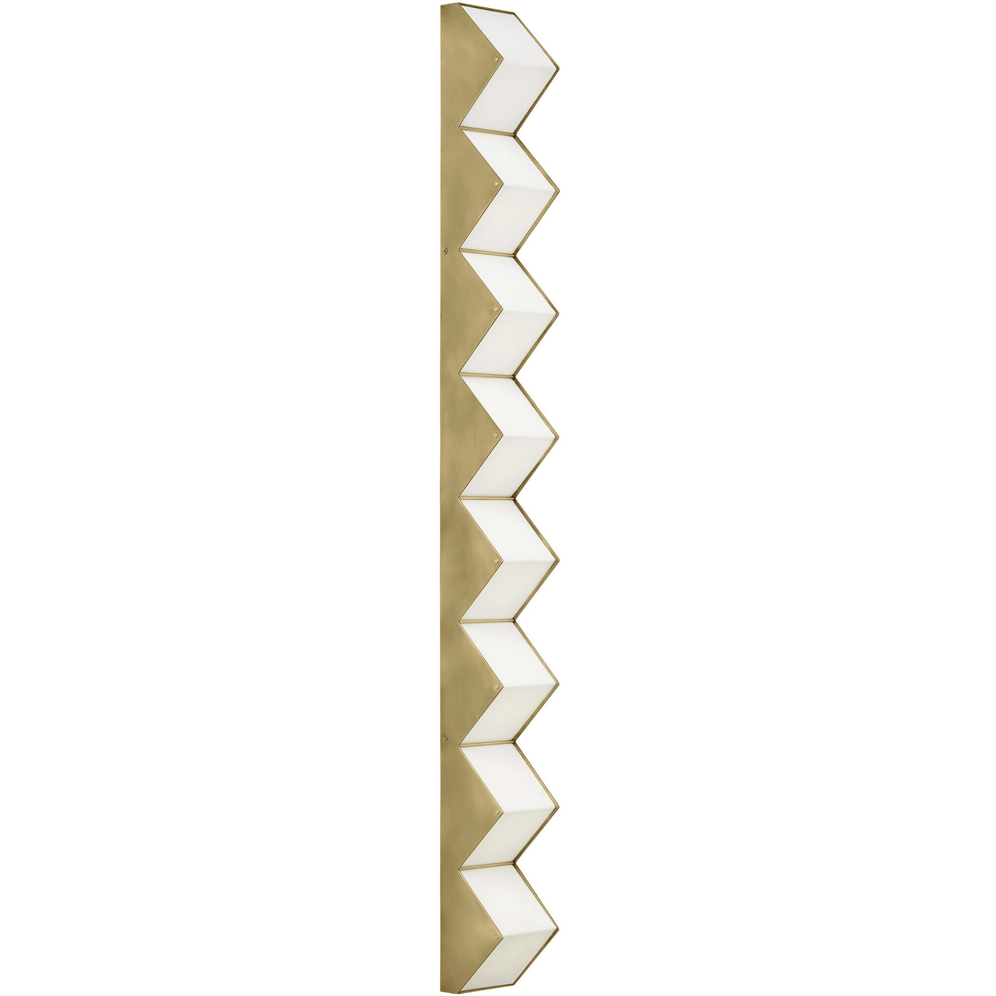 Clodagh Zig Zag Wall Sconce Wall Light in Natural Brass