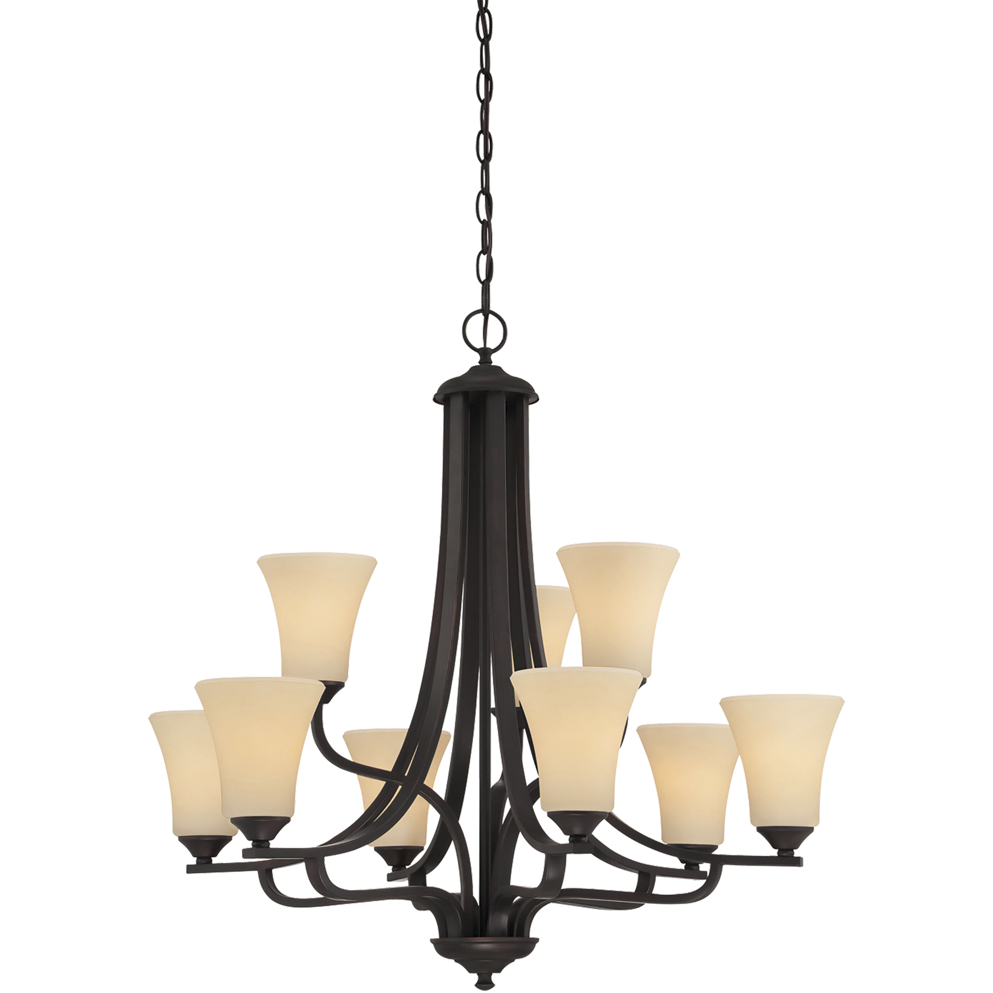 Treme 9 Light 34 inch Espresso Chandelier Ceiling Light