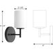 Replay 1 Light 5.13 inch Textured Black Bath Vanity Wall Light