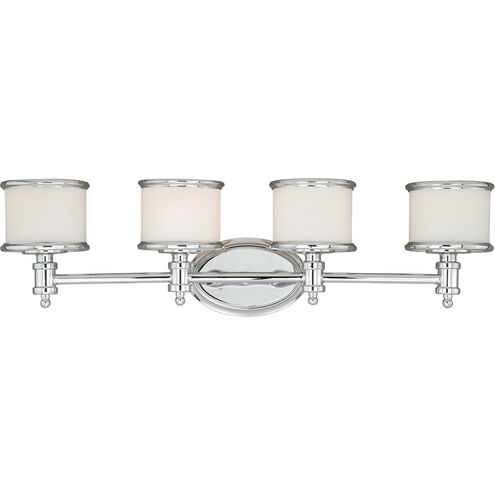 Carlisle 4 Light 30 inch Chrome Bathroom Light Wall Light