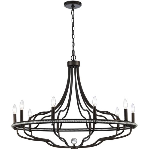 Tuscan 10 Light 38 inch Dark Bronze Chandelier Ceiling Light, Converts to Semi Flush