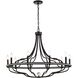 Tuscan 10 Light 38 inch Dark Bronze Chandelier Ceiling Light, Converts to Semi Flush