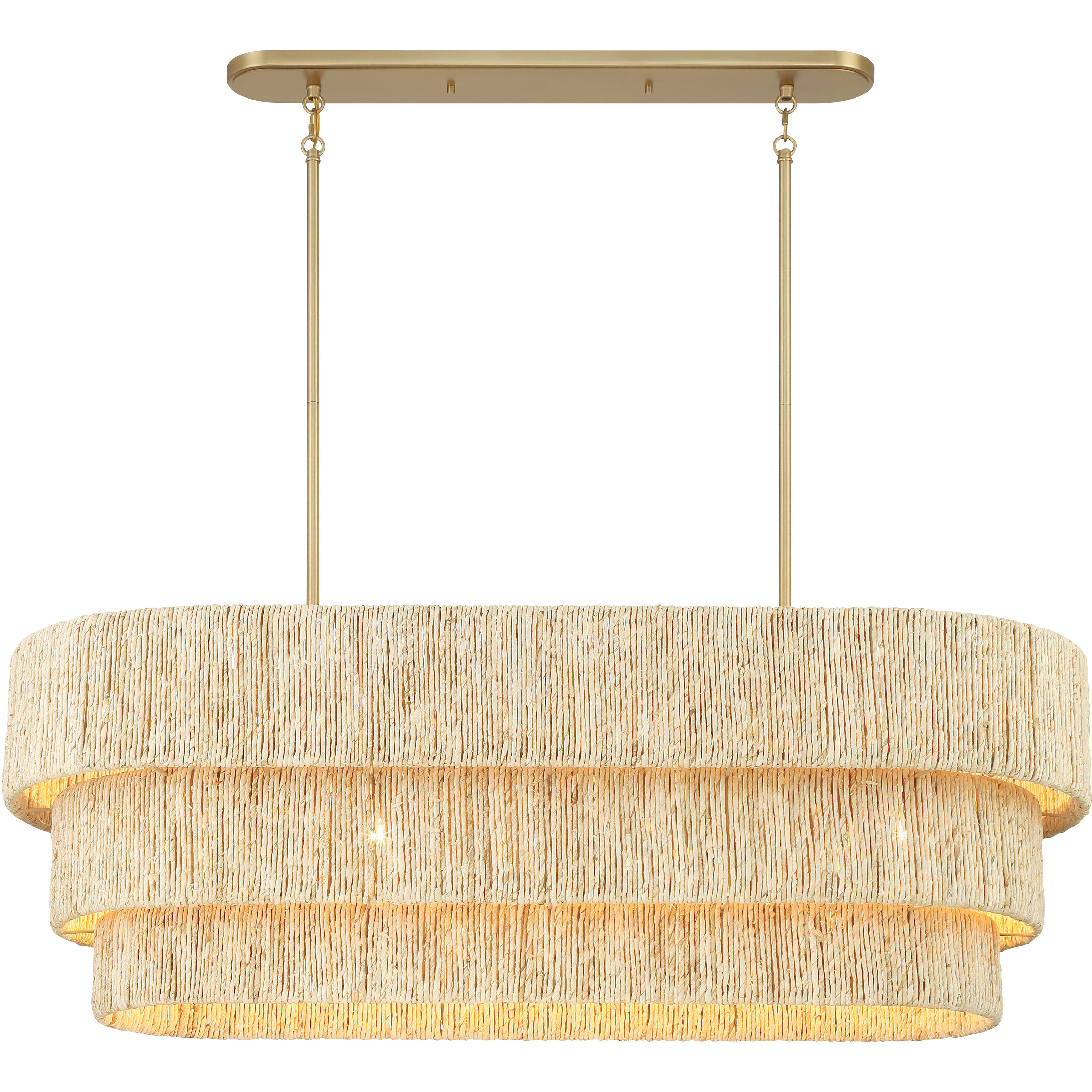 Caviana 5 Light 48 inch Signature Brass Pendant Ceiling Light