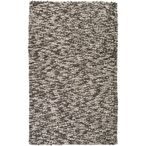 Flagstone 36 X 24 inch Black and Gray Area Rug, Wool