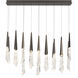 Beyond Solitude LED 40 inch Antique Nickel Multi-Light Pendant Ceiling Light, Square Canopy