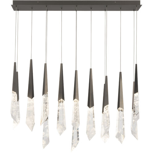 Beyond Solitude LED 40 inch Antique Nickel Multi-Light Pendant Ceiling Light, Square Canopy