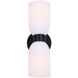 Darius 2 Light 4.75 inch Matte Black Wall Fixture Wall Light