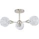 Helena 3 Light 20 inch Polished Nickel Semi-Flush Mount Ceiling Light