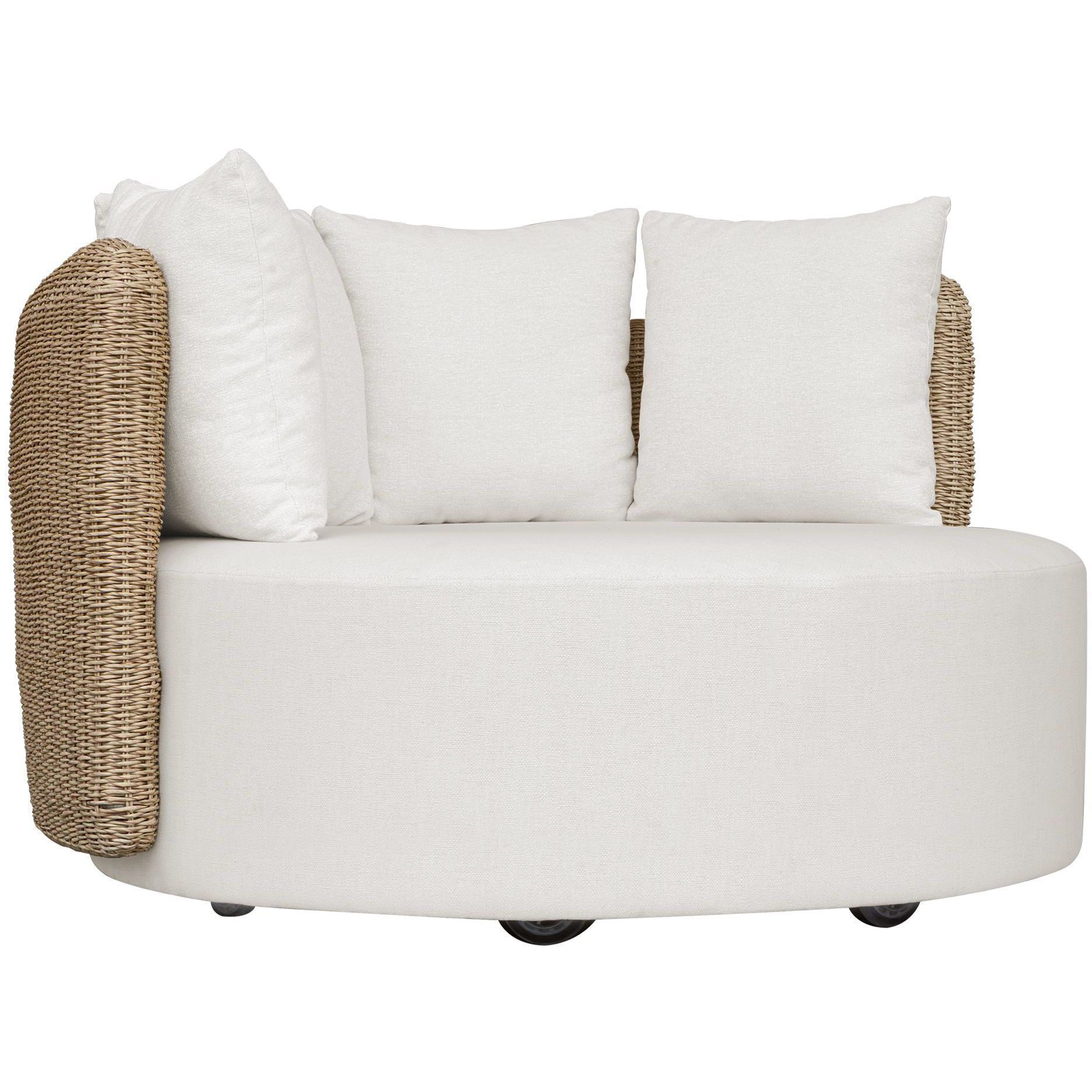 Sunset Light Gray and Oyster White Outdoor Swivel Day Bed
