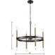 Notre Dame 6 Light 24 inch Oil Rubbed Bronze and Gold Chandelier Ceiling Light