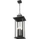 Tiberius 6 Light 12 inch Black Outdoor Chain Mount Ceiling Fixture