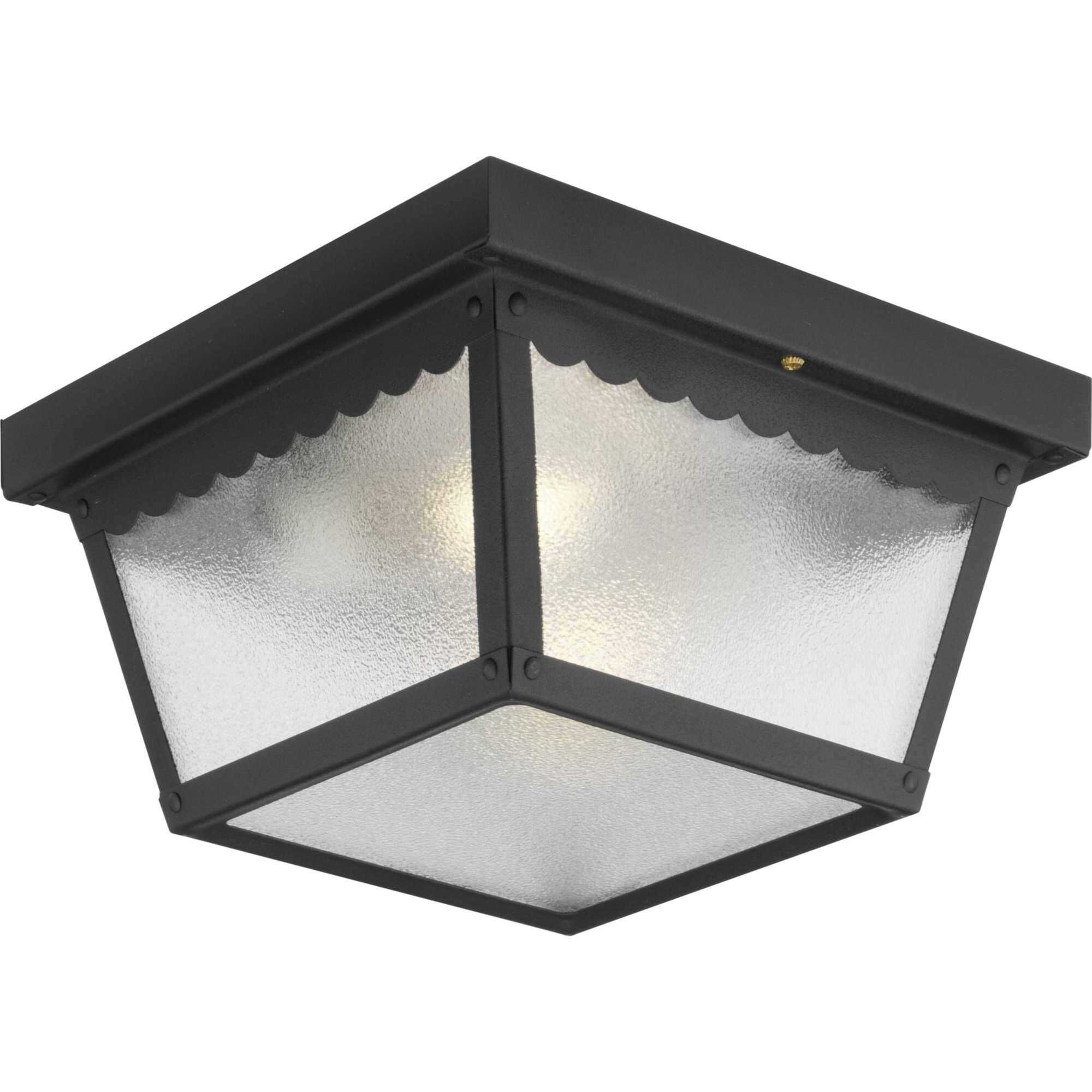 Ceiling Mount 2 Light 9.25 inch Matte Black Outdoor Flush Mount