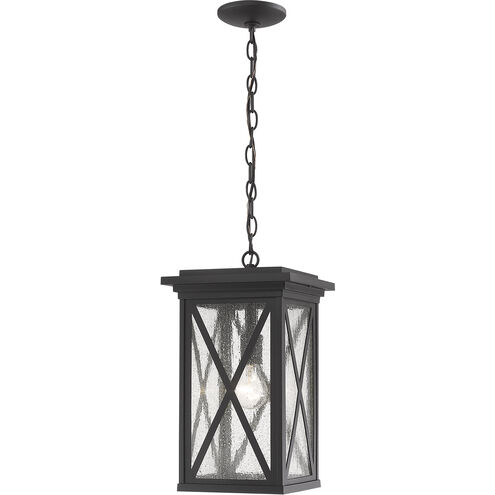 Brookside 1 Light 10 inch Black Outdoor Chain Mount Ceiling Fixture