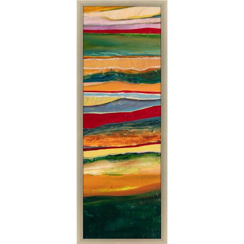 Abstract Collection Modern Antique Silver Leaf Wood With Champagne Wash And Painted Black Edge Framed Art