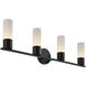 Fusion Collection - Cellini Family 32 inch Matte Black Bath/Vanity Wall Light in 4, EVOLV