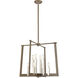 Axis 8 Light 24 inch Light Wood with Satin Nickel Chandelier Ceiling Light