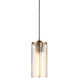 Bayou 3 Light 7.13 inch Aged Gold Brass Pendant Ceiling Light