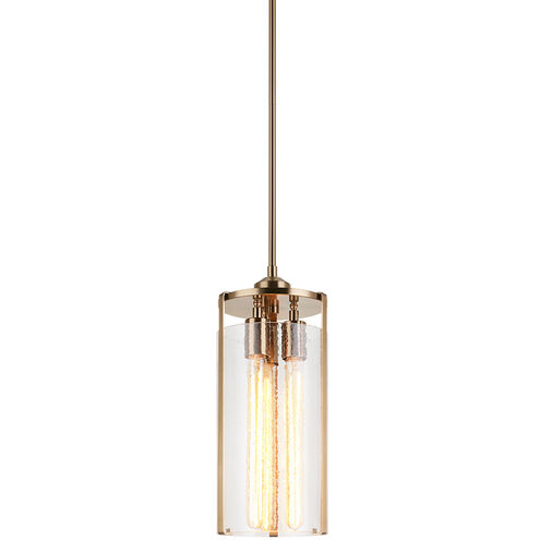 Bayou 3 Light 7.13 inch Aged Gold Brass Pendant Ceiling Light