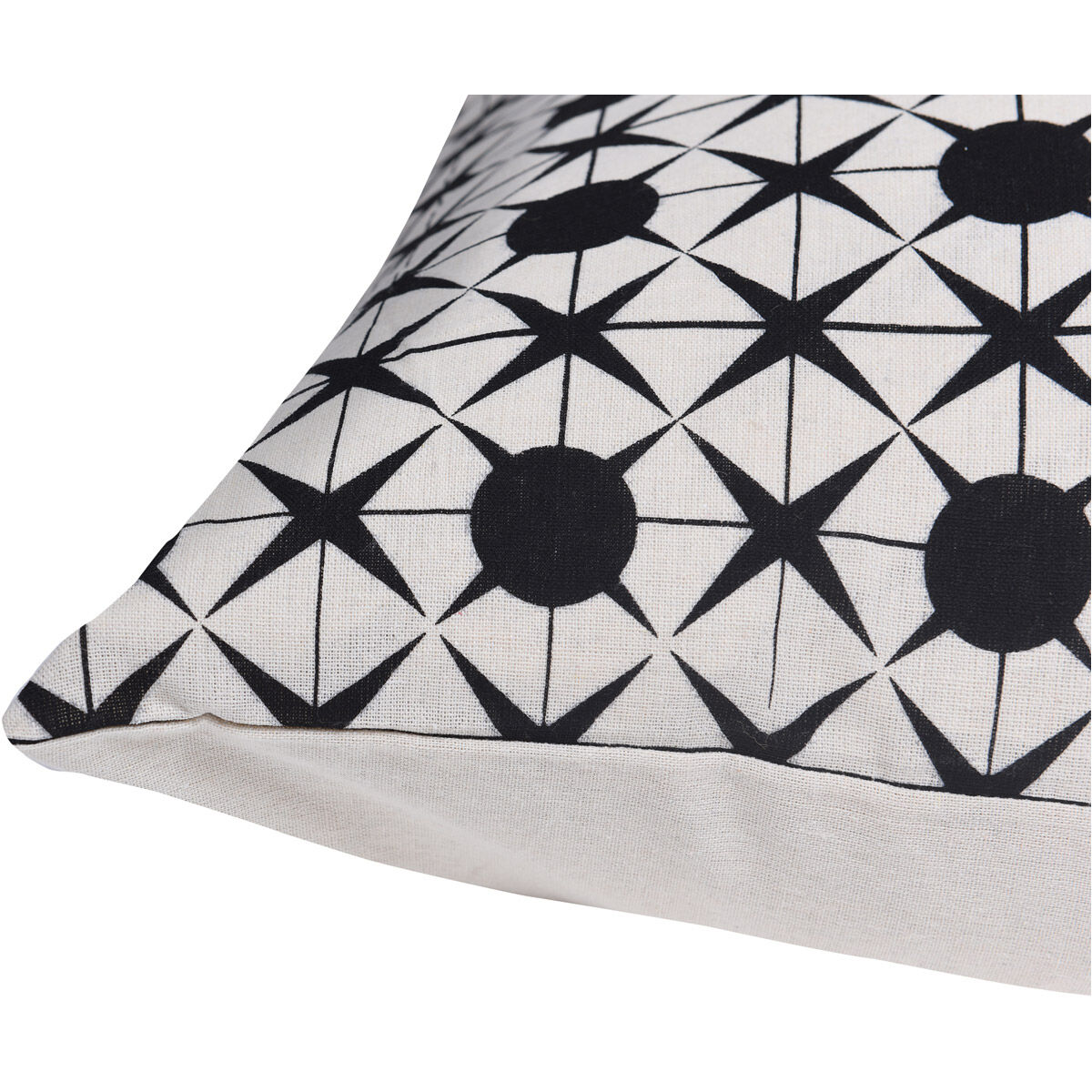 Dann Foley 24 inch Black and White Geometric Pattern Decorative Pillow