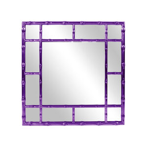 Bamboo 40 X 40 inch Glossy Royal Purple Wall Mirror