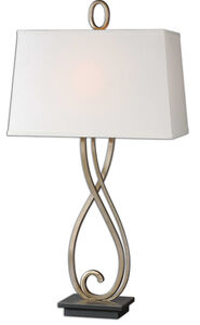 Ferndale 33 inch 100 watt Antiqued Silver-Champagne Table Lamp Portable Light 