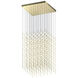 Constellation LED 30 inch Satin Brass Chandelier Ceiling Light in 2700K, White, Add 20 ft. Cord
