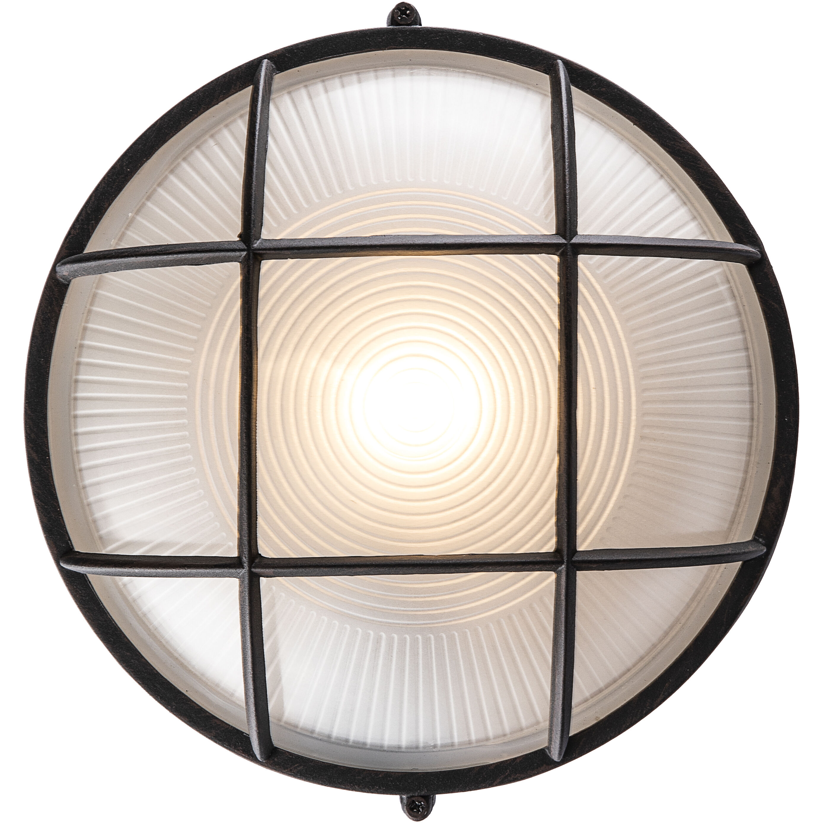 Aria 1 Light 10 inch Rust Outdoor Bulkhead