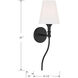 Mairbourne 1 Light 6.5 inch Matte Black Indoor Wall Sconce Wall Light
