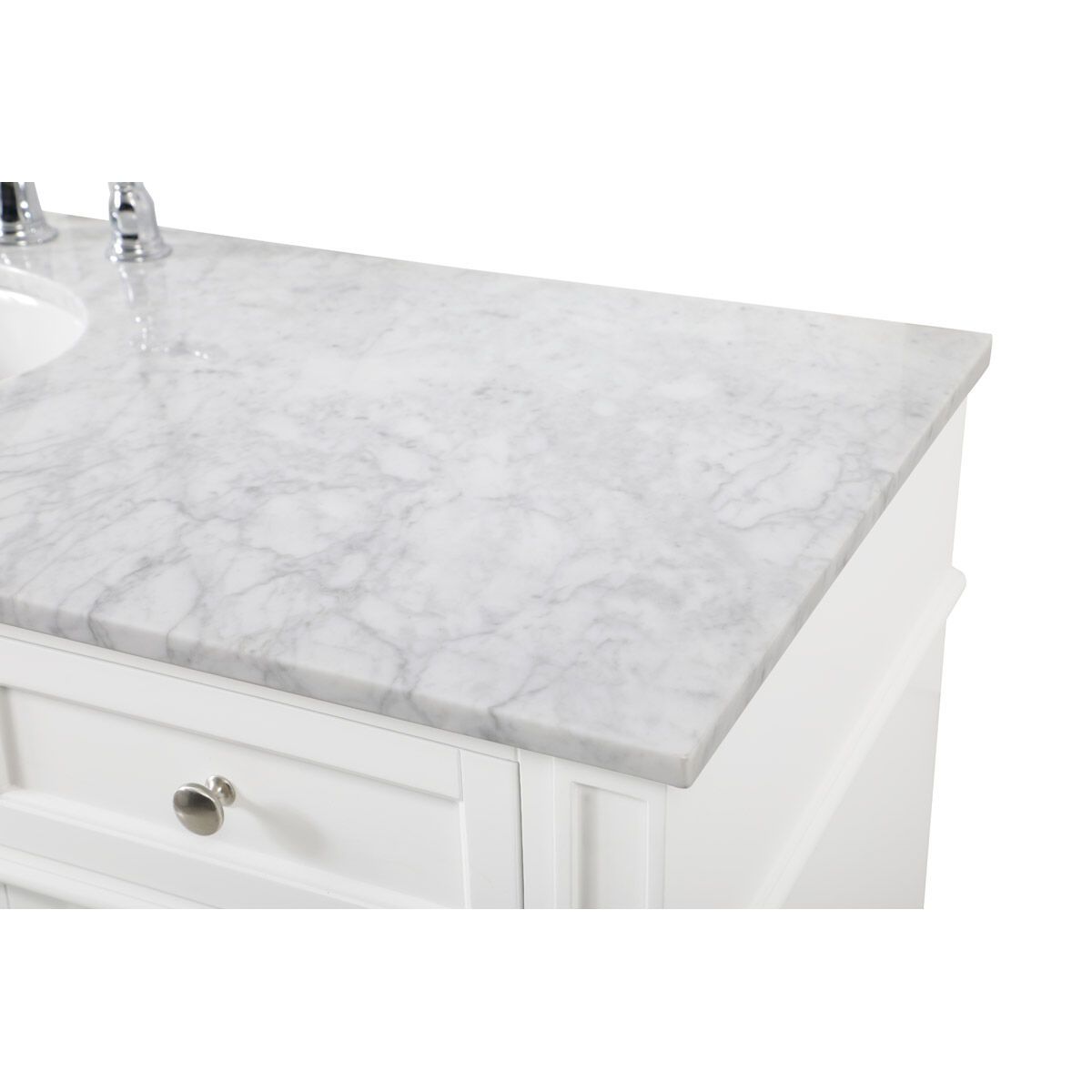 Park Avenue 60 X 22 X 35 inch White Vanity Sink Set