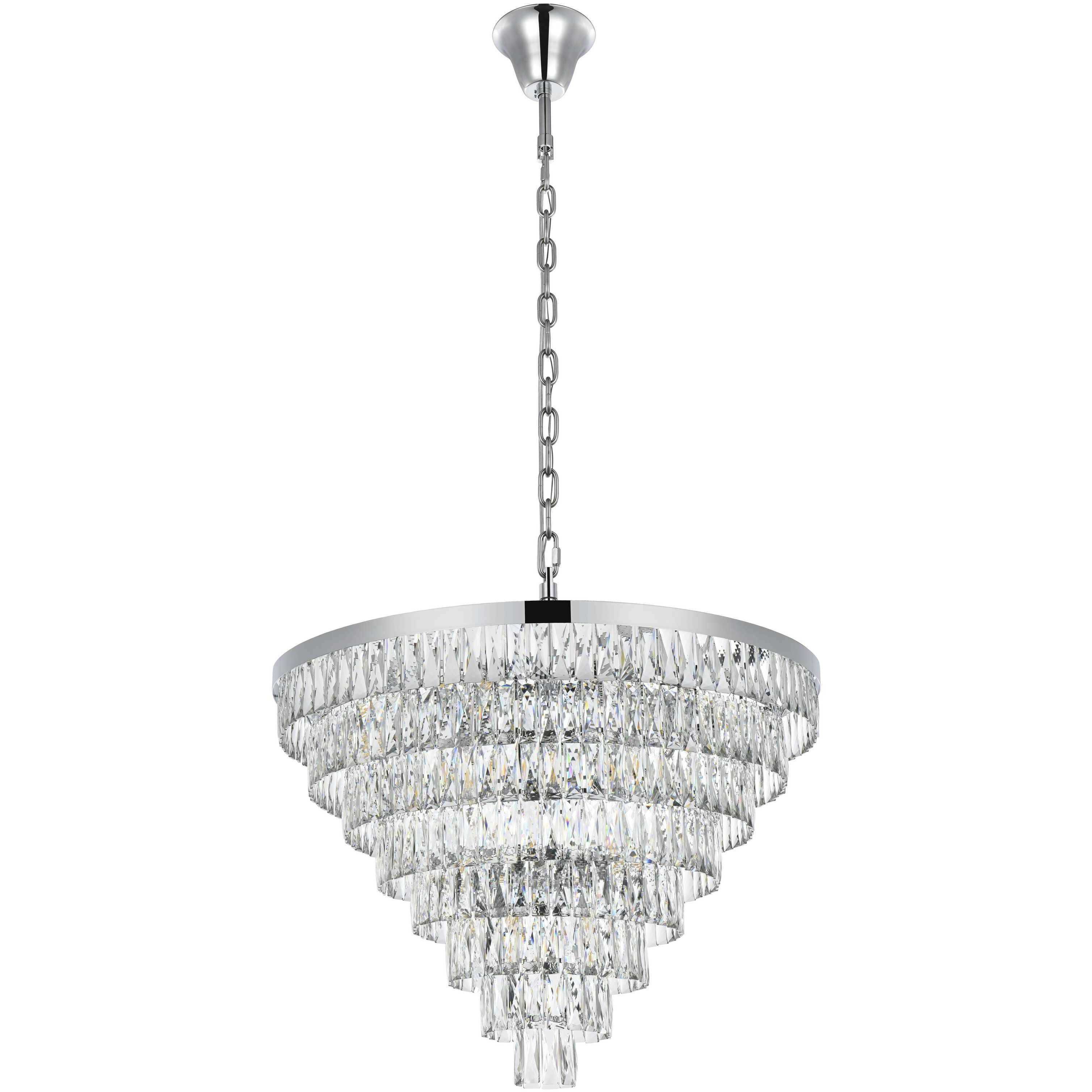 Josephine 29 Light 36 inch Chrome Chandelier Ceiling Light