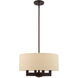 Cresthaven 4 Light 18 inch Bronze with Antique Brass Accents Chandelier Ceiling Light