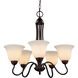 Glasswood 5 Light 25.5 inch Rubbed Oil Bronze Chandelier Ceiling Light