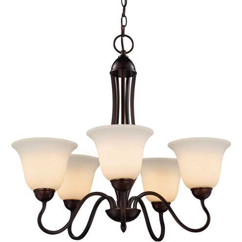 Glasswood 5 Light 25.5 inch Rubbed Oil Bronze Chandelier Ceiling Light