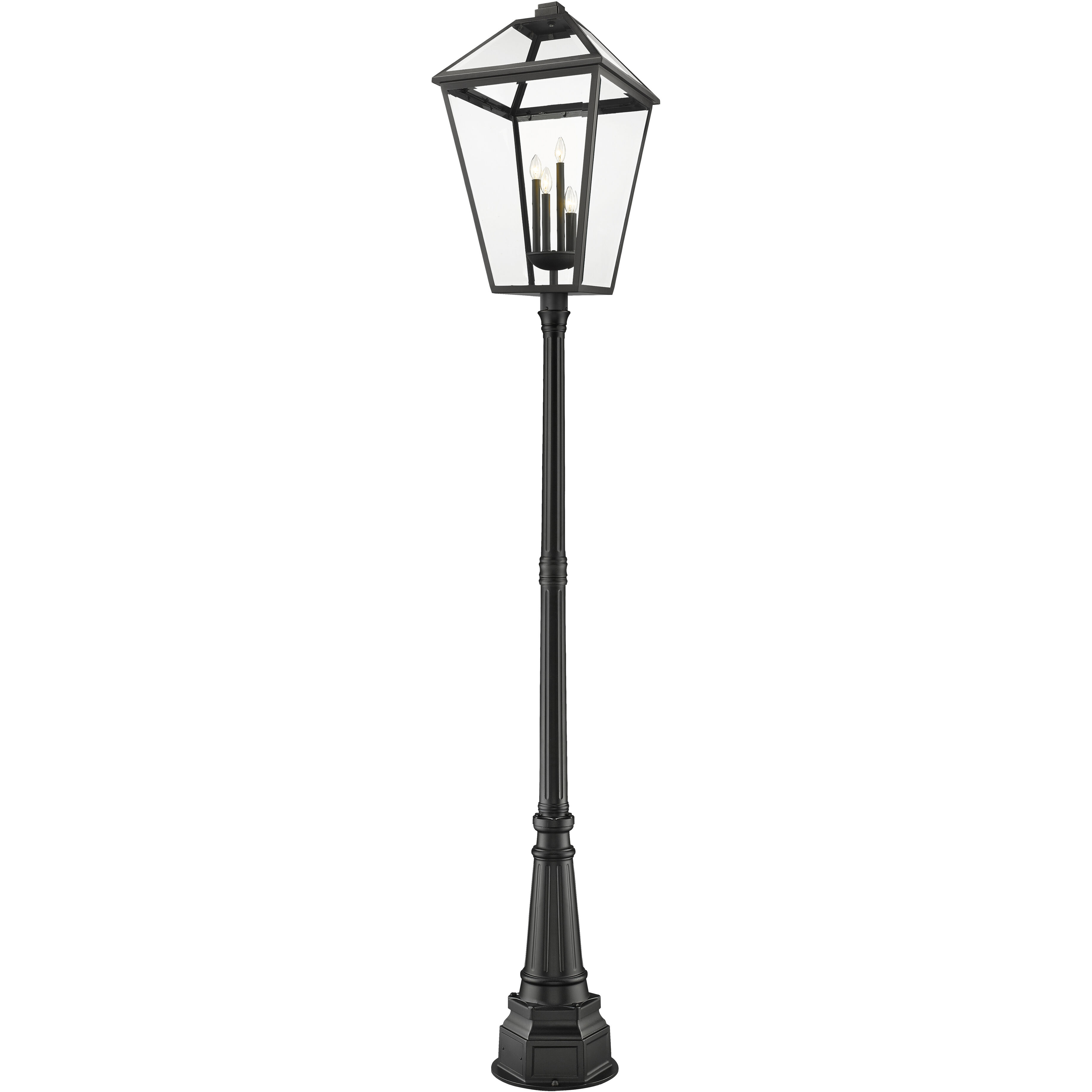Talbot 4 Light 116.75 inch Black Outdoor Post Mounted Fixture