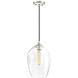 Nostalgia 1 Light 10 inch Polished Nickel Mini Pendant Ceiling Light