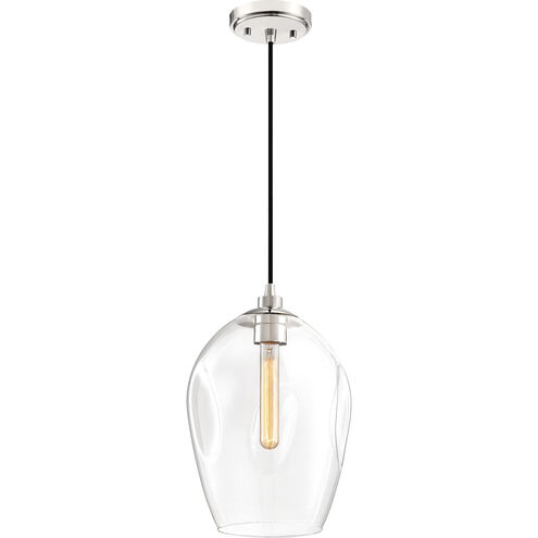 Nostalgia 1 Light 10 inch Polished Nickel Mini Pendant Ceiling Light