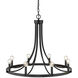 Sawyer 8 Light 30 inch Matte Black Chandelier Ceiling Light