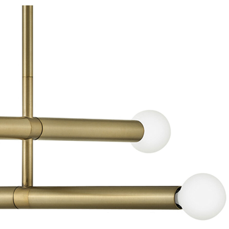 Millie LED 15.75 inch Lacquered Brass Pendant Ceiling Light, Semi-Flush Mount