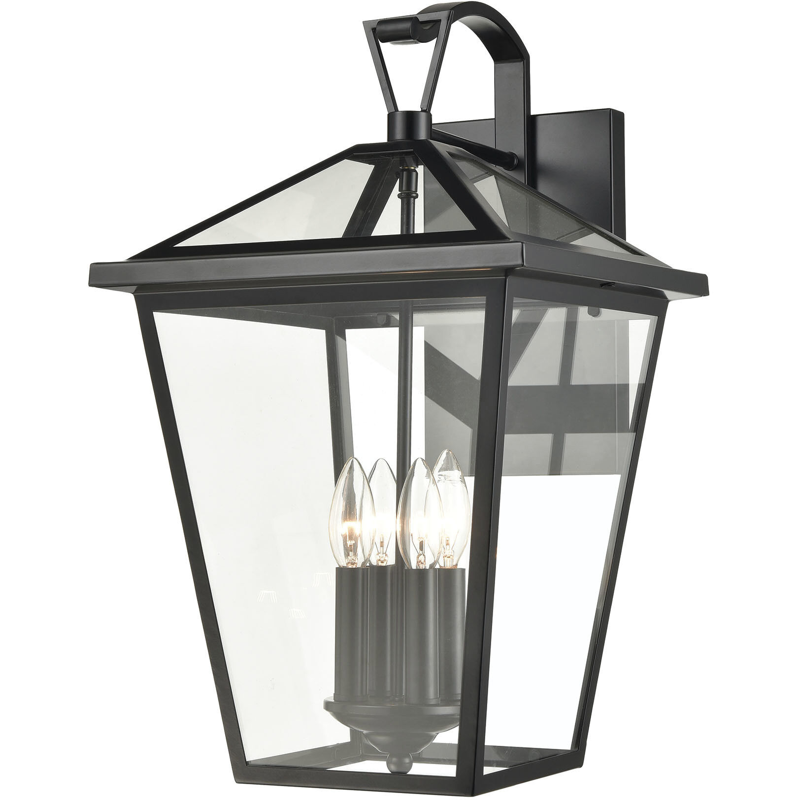 Main Street 4 Light 21 inch Black Outdoor Wall Sconce
