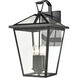 Main Street 4 Light 21 inch Black Outdoor Wall Sconce